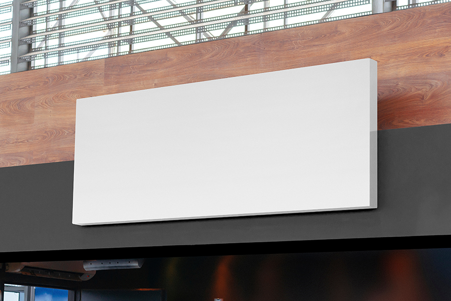 Blank retail store sign