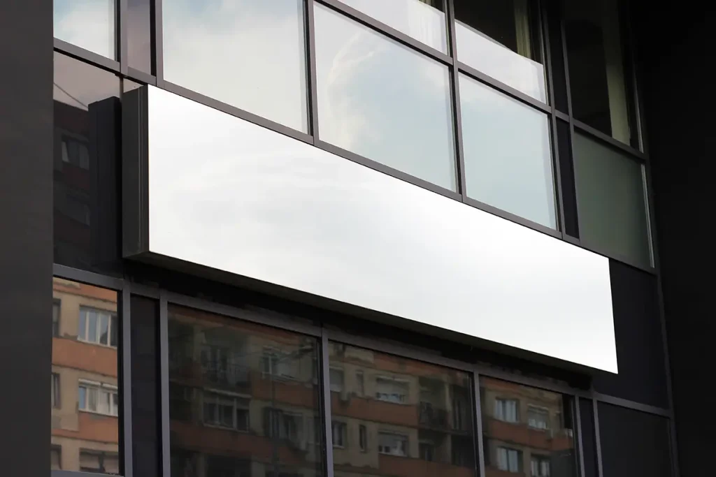 Large blank LED front store sign